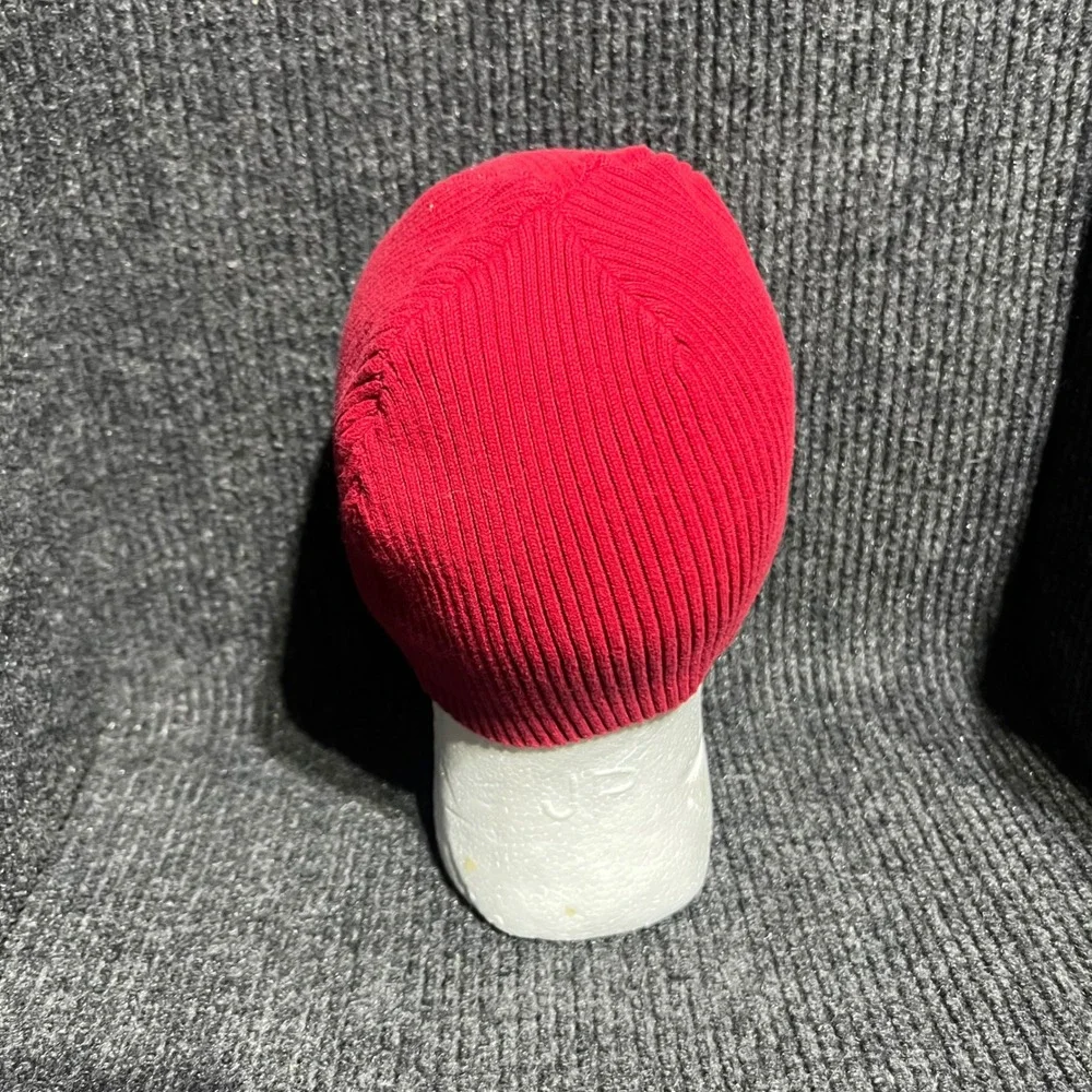 Vintage Polo Ralph Lauren Beanie Mens One Size Red USA Flag Patch Ribbed Knit